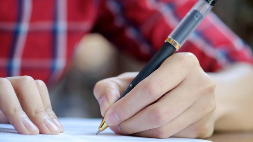 left hand writing