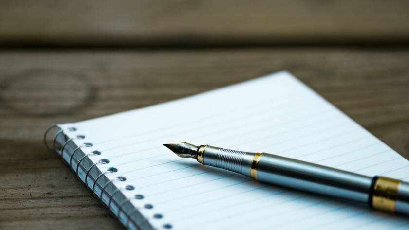 pen and notebook