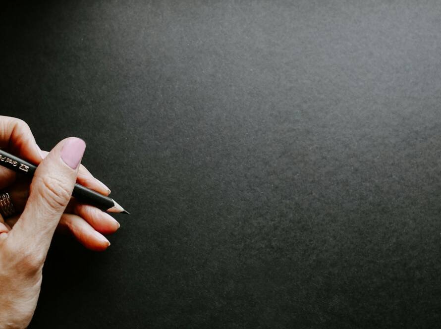 left handwriting