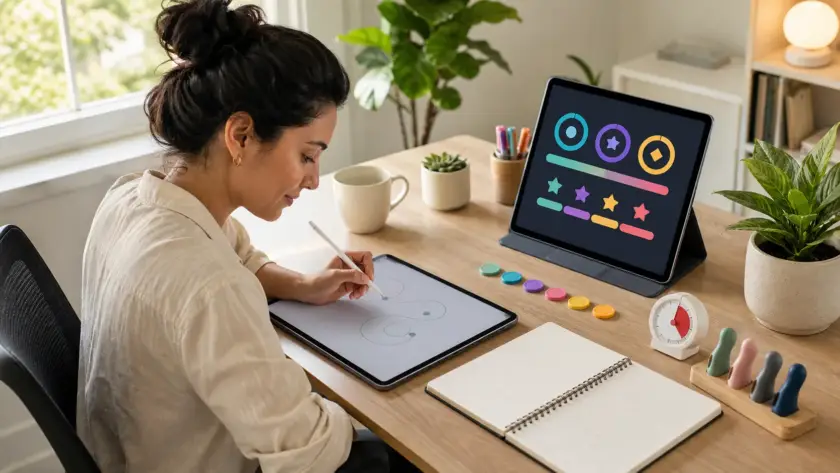 Gamified Left-Handed Handwriting Practice for Adults: Tracking and Motivation