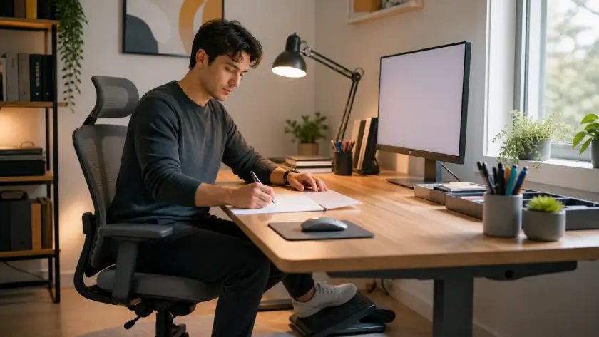 Left-Handed Homework Station Setup: Ergonomics, Paper Positioning, Lighting