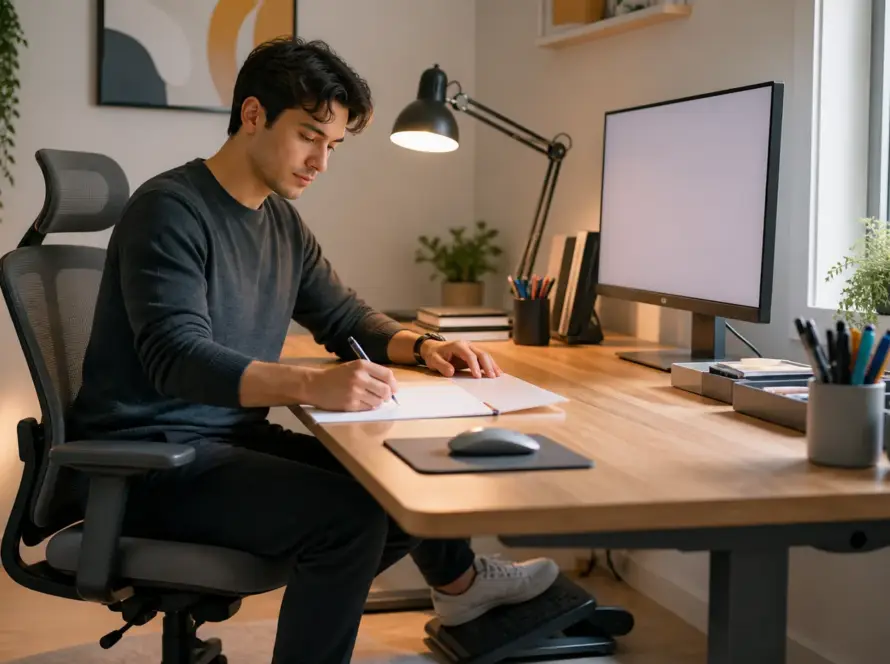 Left-Handed Homework Station Setup: Ergonomics, Paper Positioning, Lighting